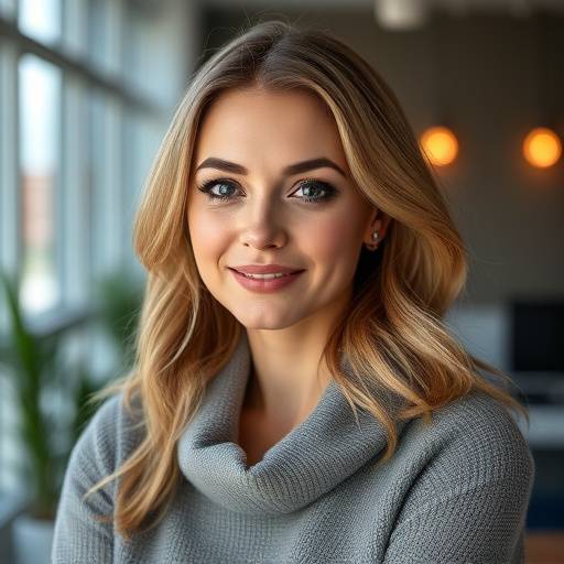 Portrait of Elena Petrova, Founder and CEO of Starlight Studios.