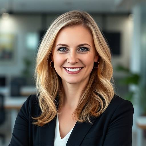 Portrait of Sarah Johnson, marketing director.