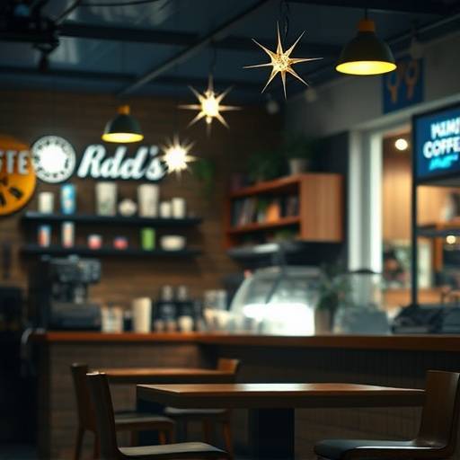 Scene from a Starlight Studios commercial for a local coffee shop.
